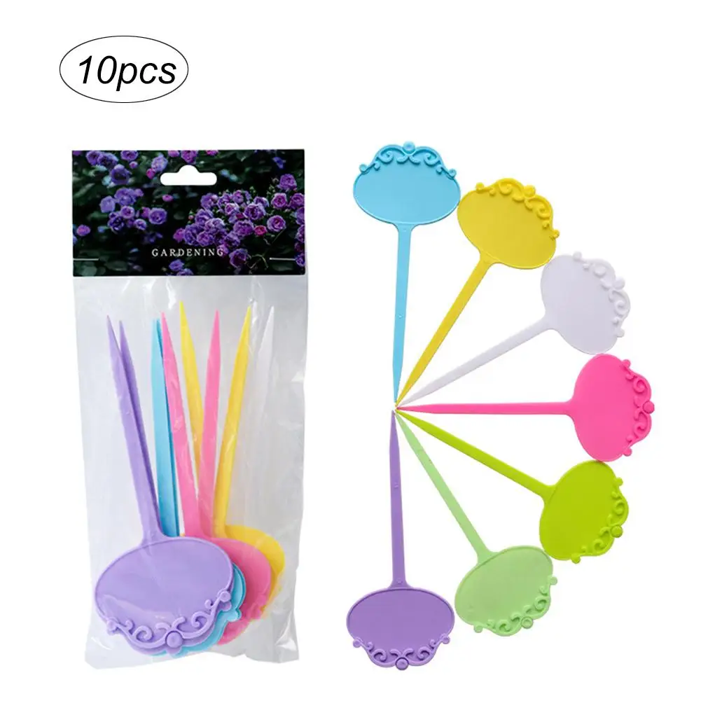 10 шт./упак. пластиковые садовые бирки украшения для растений Цветочная бирка