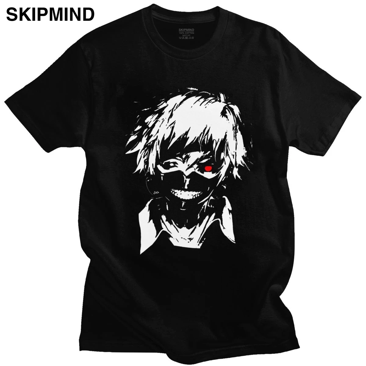 Футболка Kaneki Ken с мангой Мужская хлопковая футболка токвы Гуль короткими