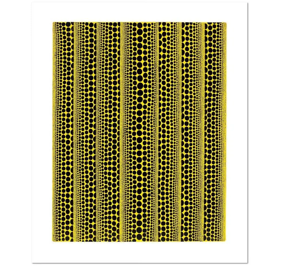 Желтая тыква яёи кусамы Wall Art вышивка ручная работа настенный Декор ванной