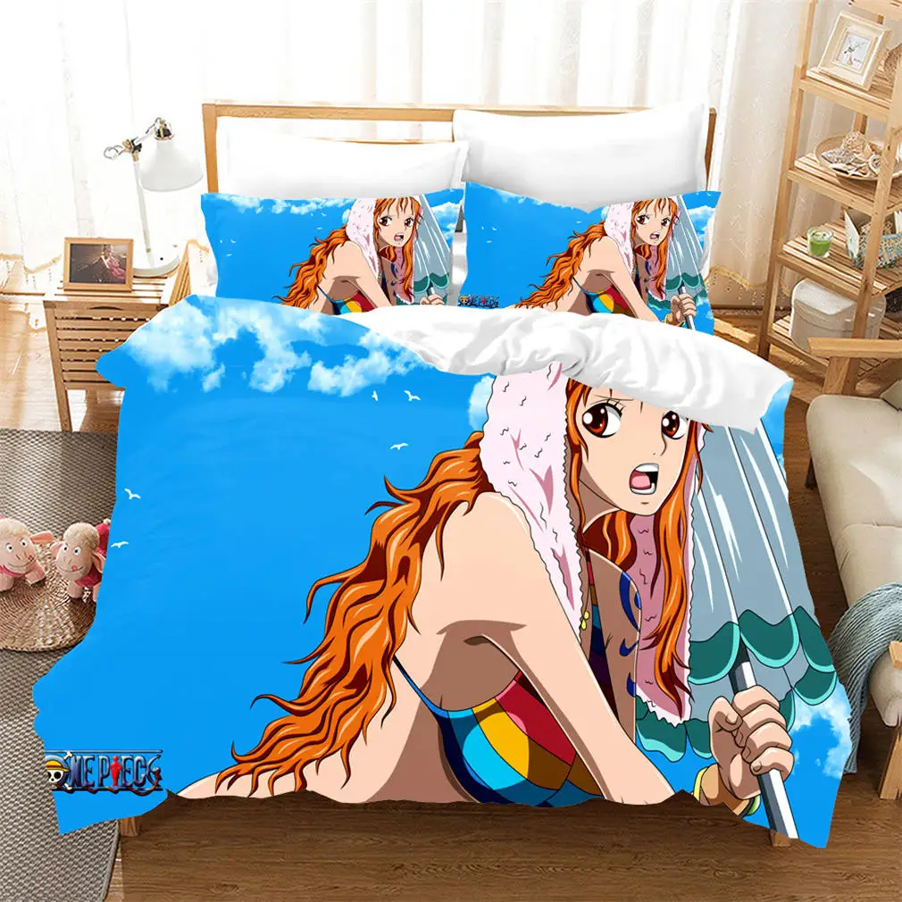 Детский Домашний Комплект постельного белья в стиле аниме из 2 предметов с