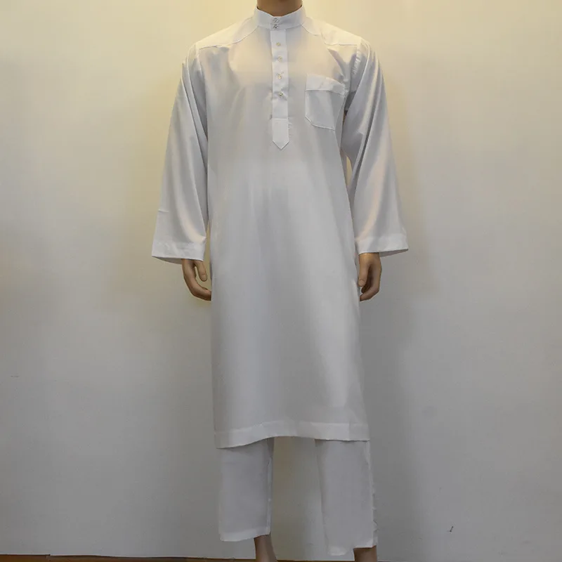 2 Piece Set Islam Abaya Men Muslim Clothes Kaftan Pakistan Saudi Arabia Roupas MasculinasCaftan Long Robe Eid Abayas Ropa Hombre |