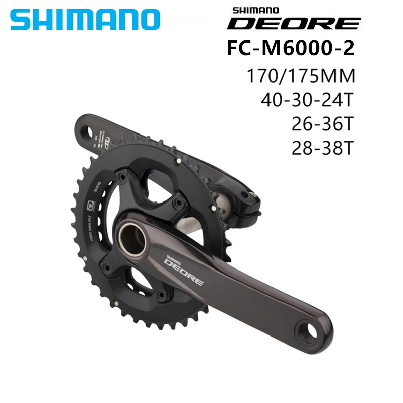 Shimano Deore FC M60000 2x10 MTB пластина велосипеда и Bielas 26-36/38x28 T 170/175 мм 10 Hollowtech II пластина и Biellas с BB52