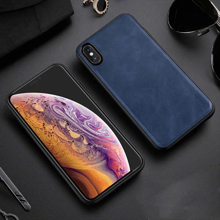 Blue Case Для iPhone XR чехол для iPhone X XS Max X-Level роскошный винтажный кожаный чехол для iPhone 7 8 Plus 6 6s 6s Plus чехол Funda - Цвет: Blue Case