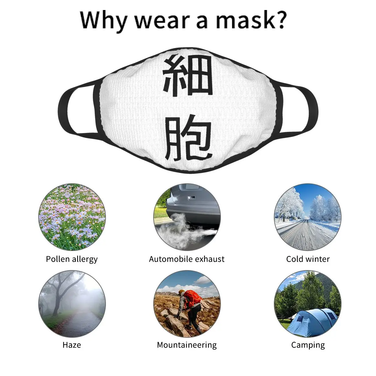 

Cell Cells At Work Reusable Mouth Face Mask Hataraku Saibou Manga Anti Haze Dustproof Mask Protection Cover Respirator Muffle