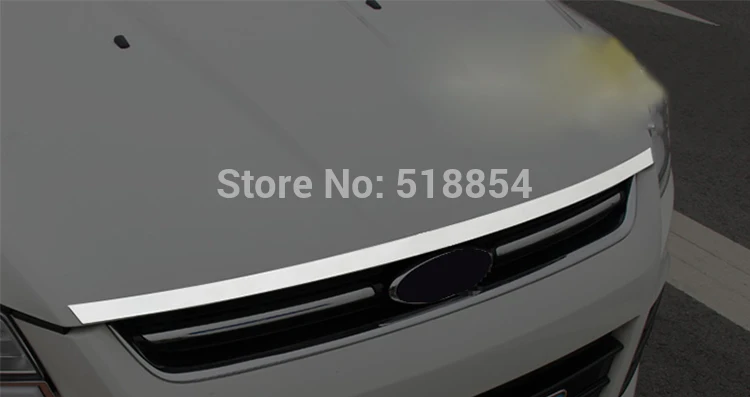 Подходит для 2013 2014 2015 2016 FORD ESCAPE KUGA ХРОМА передний капот Боннет СЕТКА ГРИЛЬ ГУБА БАР ТРИМ КОВРЫ декоративная ЛИСТОВКА МОЛДИНГ.