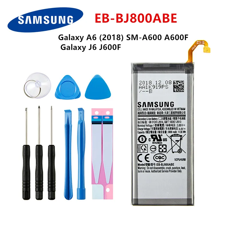 Оригинальный аккумулятор SAMSUNG 3000 мА/ч для Samsung Galaxy A6 (2018) мобильный телефон и