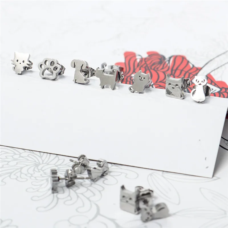 1 пара новых детских носков из нержавеющей стали серьги гвоздики в виде рыбки