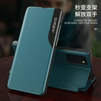 for poco m3 case smart window view magnetic pu leather flip cover for xiaomi pocophone poco m3 little m 3 book stand back cover