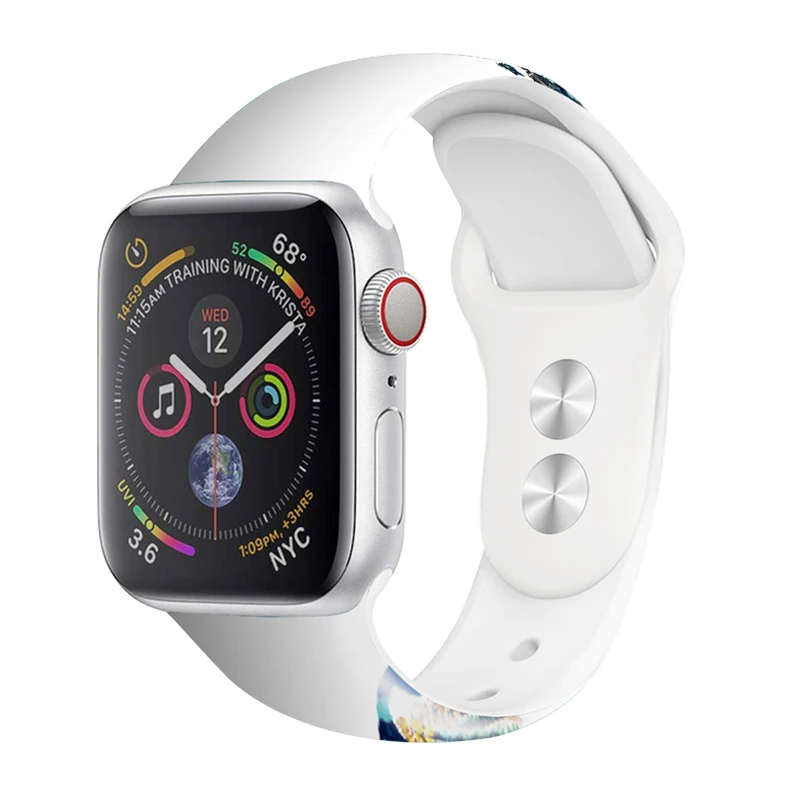 Спортивный силиконовый ремешок для Apple Watch Series 4 40 мм 44 мм силикагелевый ремешок стиль женский и мужской браслет 38 мм 42 мм для iwatch 3 2 1
