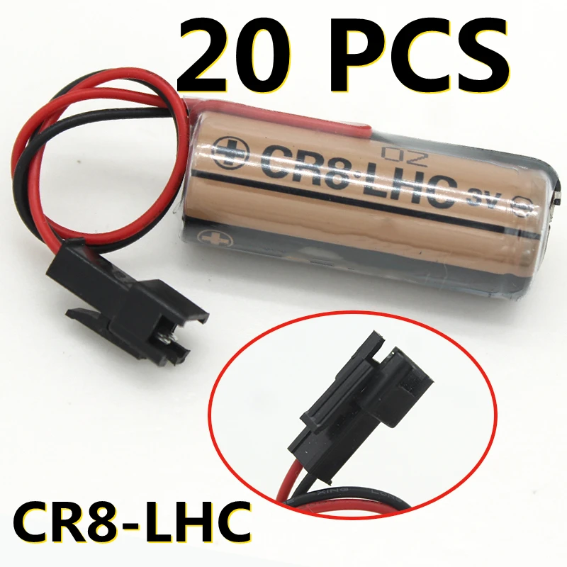 Новый оригинальный литиевый аккумулятор 20 шт./лот для FDK CR8 CR8.LHC 3V CR17450SE CR17450 PLC с черным разъемом, бесплатная доставка