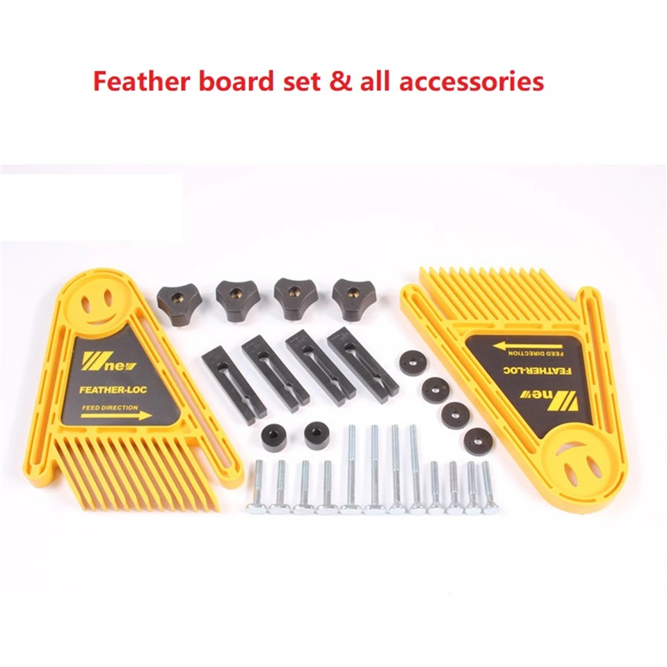 

Multi-purpose Feather Loc Board Set for Table Saws Woodworking Engraving Machine Double Featherboards Miter Gauge Slot Woodwork