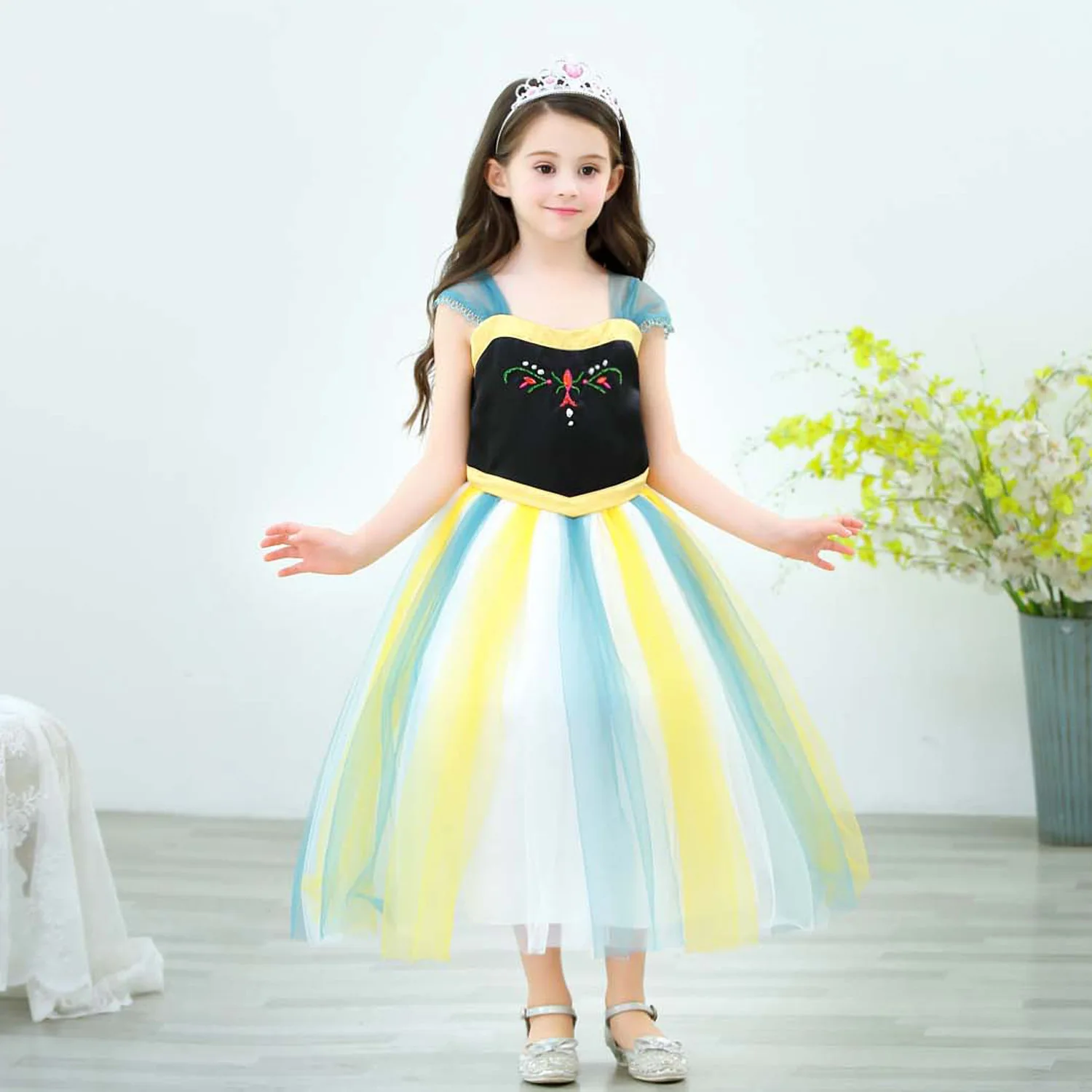 Halloween Christmas carnaval child frozen cosplay costume princess dress anna elsa girls tutu skirt birthday party |