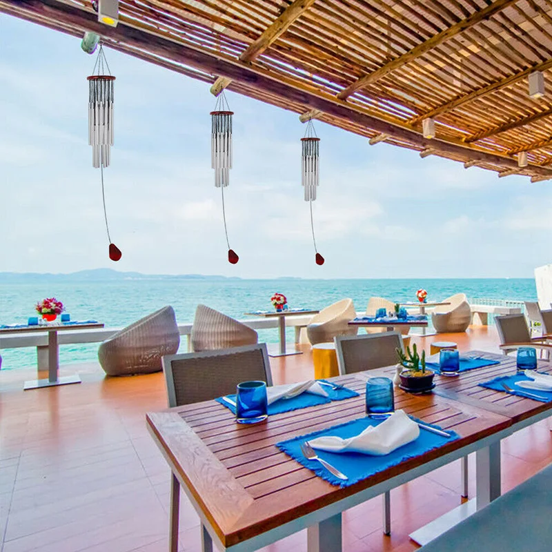 Ветер куранты Открытый Большой Глубокий тон 8 металлических трубок колокольчики