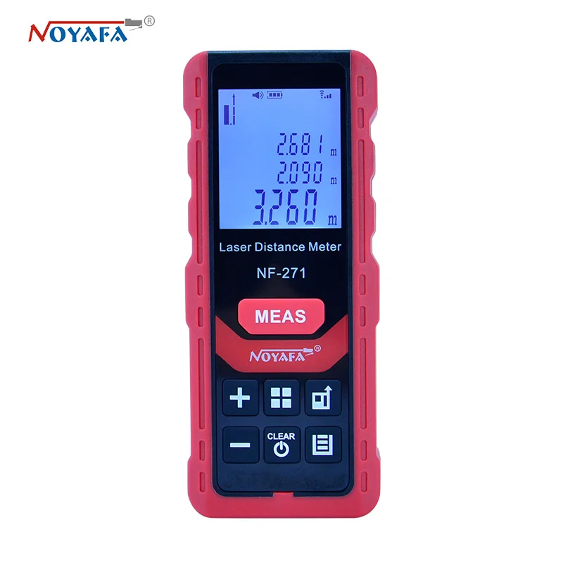 

Лазерный дальномер NOYAFA NF-271, измеритель длины по пифагору, диапазон измерений 50 м 70 м