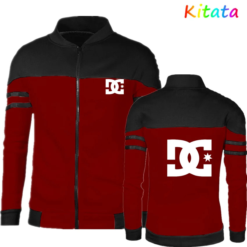 Новинка 2021 Мужская модная куртка на молнии DC весна-осень высококачественная
