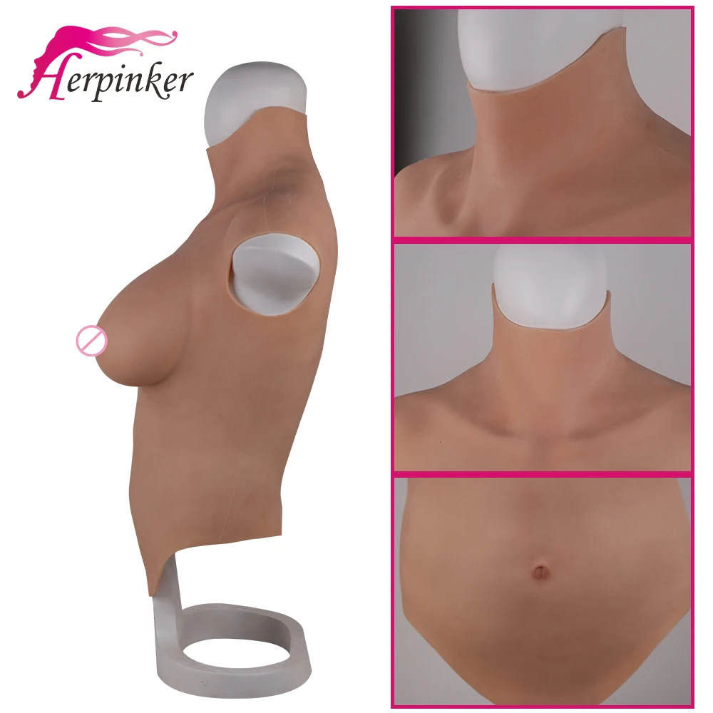 

No Oil Herpinker Breast Plate Fake Breast Boobs For Sissy Drag Queen Crossdressers Transgender Transvestite Cosplay Seno Tits