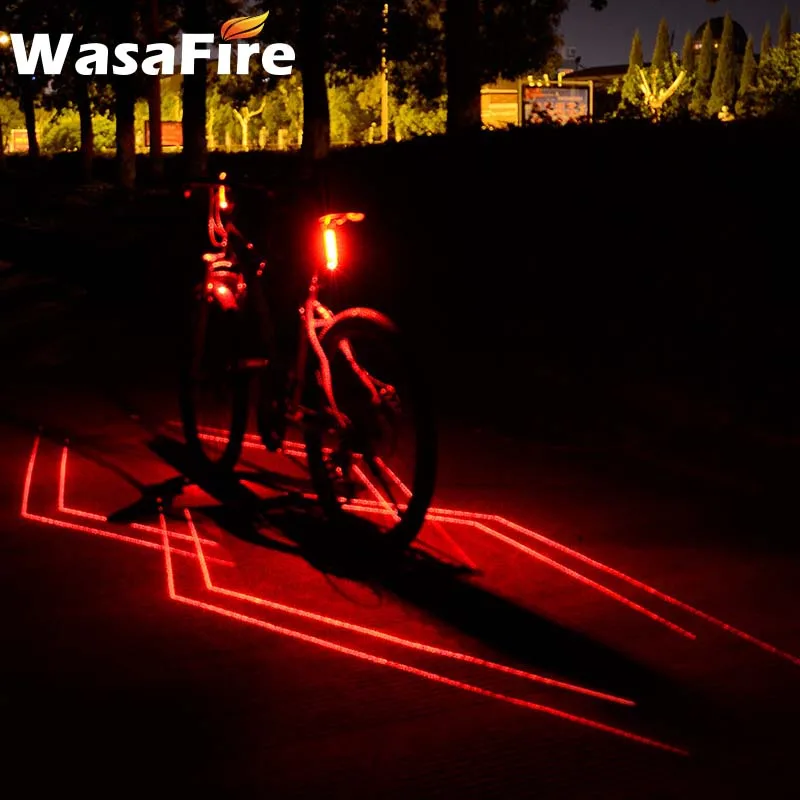 

LED Laser Bicycle Taillight 6 Modes USB Rechargeable Bike Rear Light Night Warning Head Lamp Mountain Bike Cycling Tail Lamps