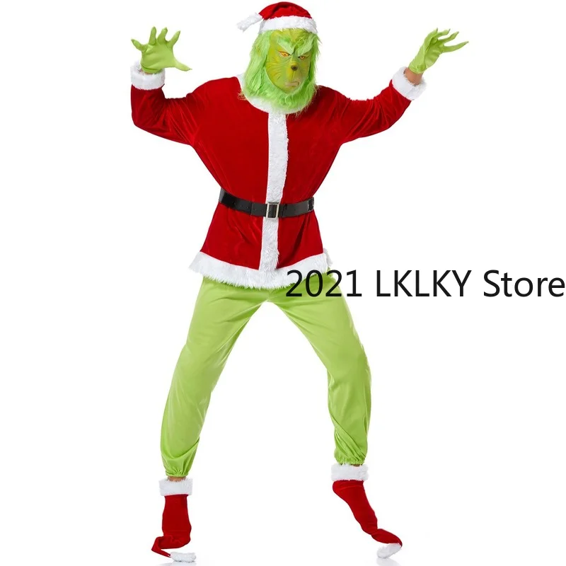 

New high-end Greench green hair strange Christmas clothes the nightmare befor christmas