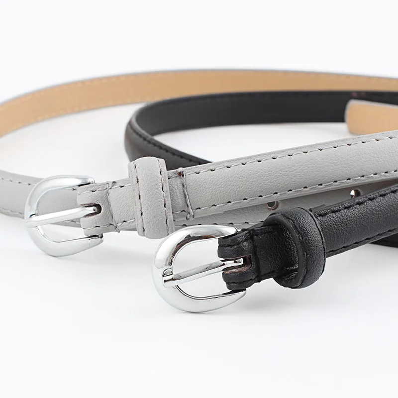 Новинка 2019 тонкий кожаный ремень Дизайнерский Модный пояс Женский Повседневный