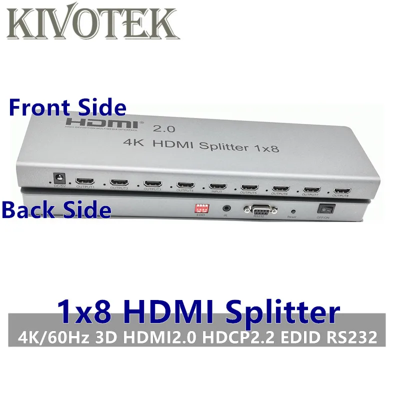 Горячее предложение 4K/60Hz HDMI разделитель 1x8 разделение 1 в 8-Out Hdmi разъем