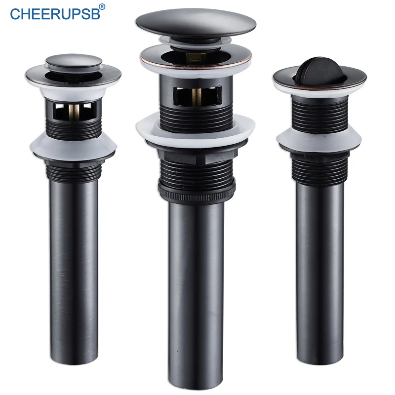 Раковина для ванной комнаты Бронзовый черный слив винтажный выдвижной защита от