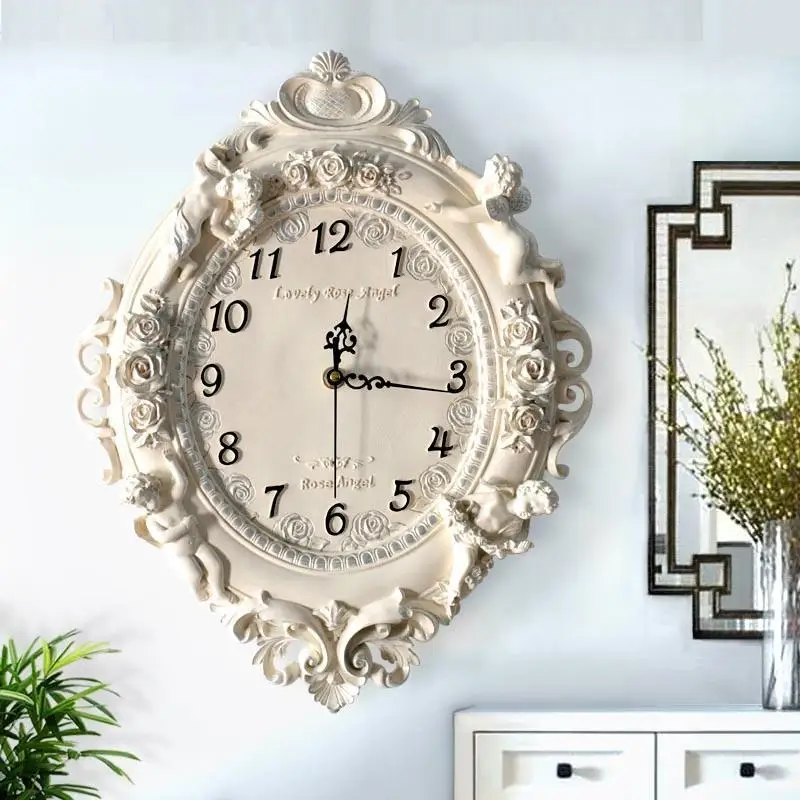 

Wanduhr Watch Orologio Da Parete Grande Shabby Chic Home Decor European Style Klok Reloj Pared Duvar Saati Saat Clock Wall