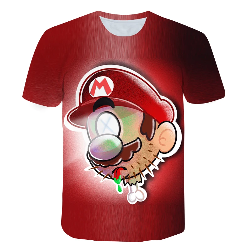 

Kids Video Game Mario Kids T-Shirt Girls New HD 3D Cartoon Anime Pattern T shirt Clothes 4-14Y Boys Summer Comfortable Tee Tops