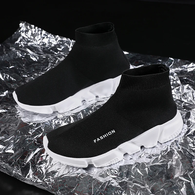 Ботинки-носки мужские повседневные ботильоны удобная мужская обувь модные