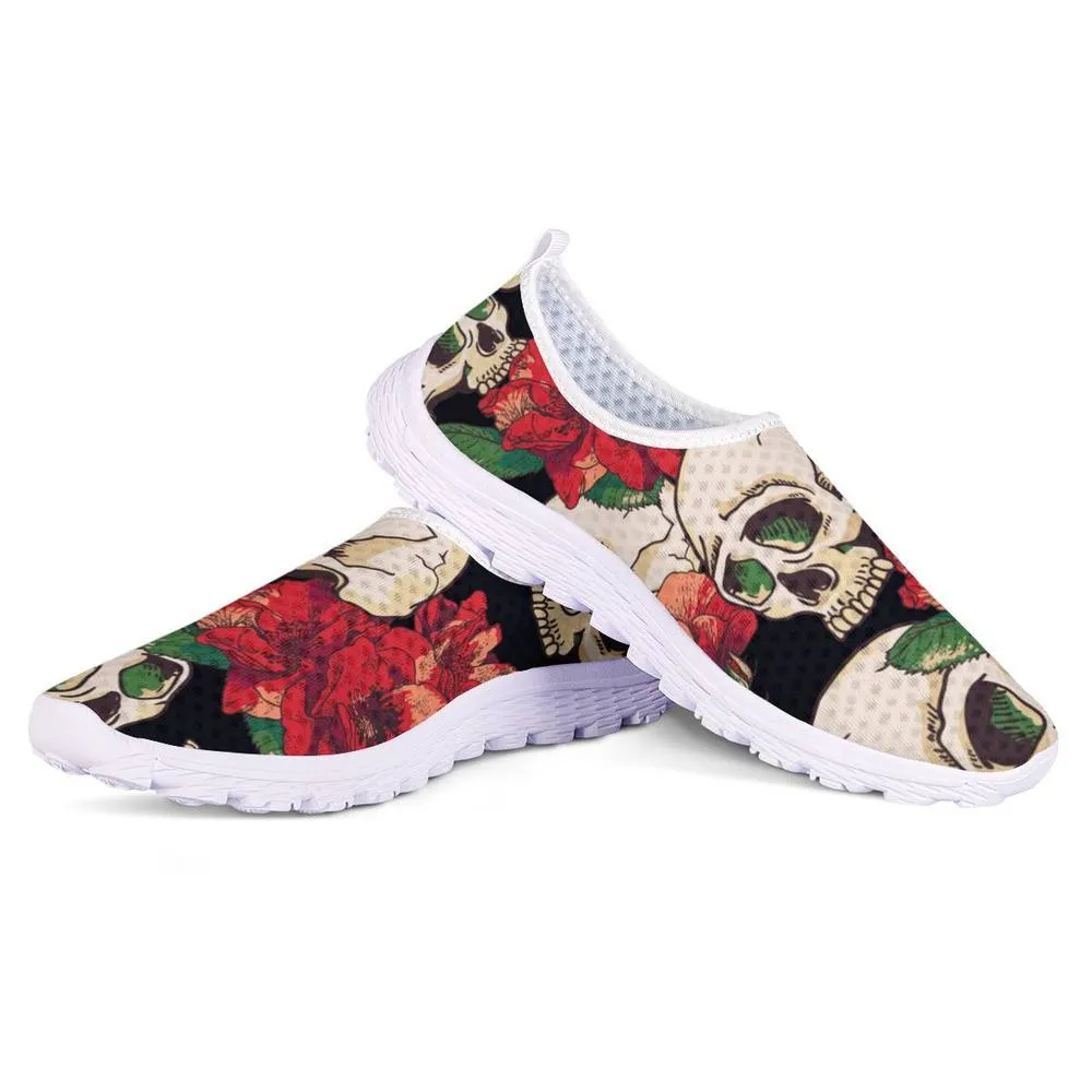 Кроссовки ELVISWORDS летние сетчатые с рисунком черепа весенняя женская обувь 2020 |