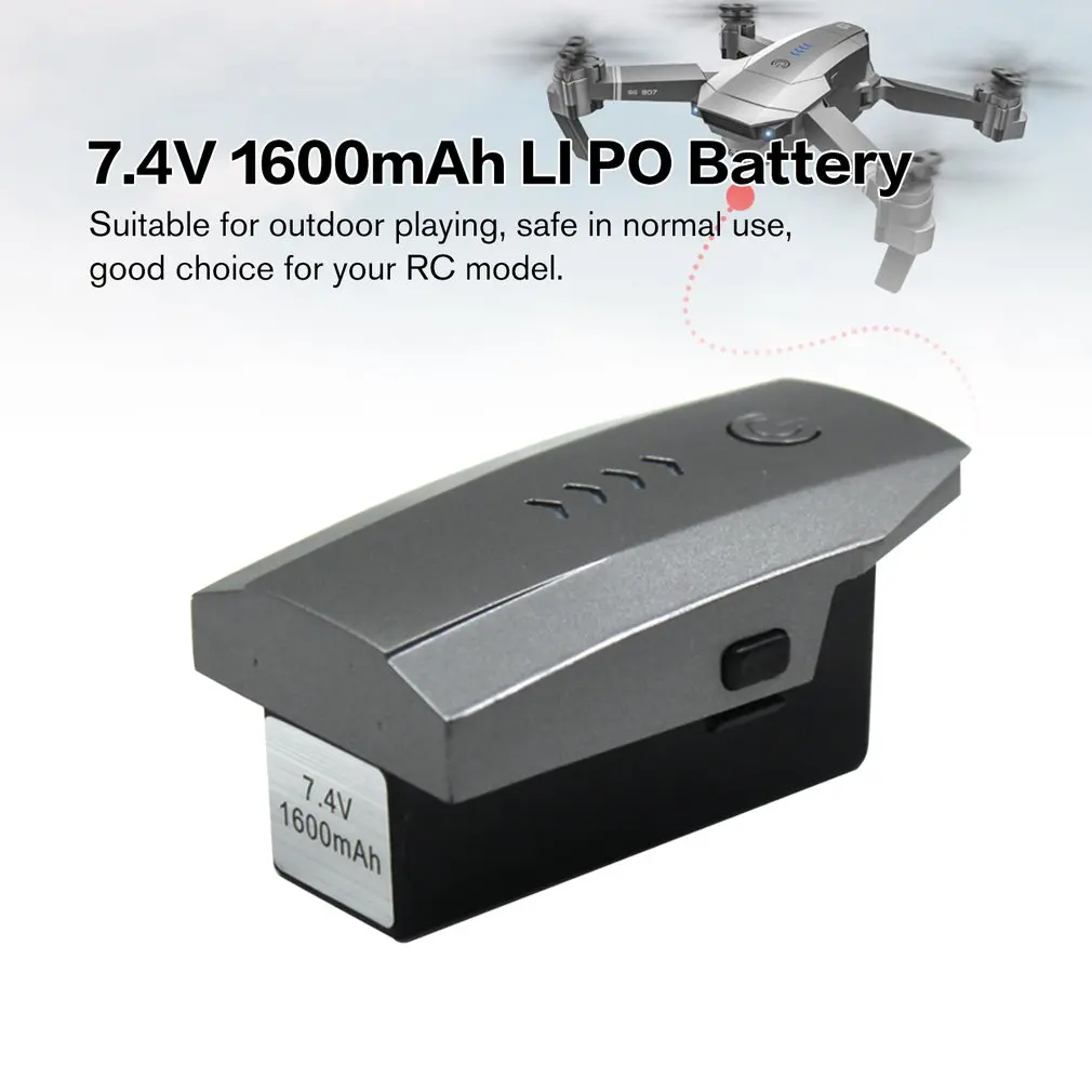 

Drone Battery Spare Battery Replaceable Lithium Battery 7.4V 1600 mAh LI PO Battery for SG907 Drone RC Helicopter