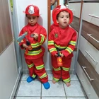 Карнавальный детский костюм для мальчиков, униформа пожарного и Сэма, костюм пожарного, армейский костюм для косплея, Красный с шлемом, игрушки для представлений