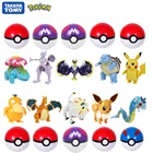 Подлинный Покемон мяч деформированные игрушки Пикачу; Чаризард фигурки аниме экшн-фигурки Psyduck Eevee Карманный Монстр Кукла Evole