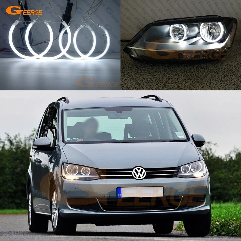 Для Volkswagen VW Sharan 7N 2010 2011 2012 2013 2014 2015 отличный ультра яркий CCFL ангельские глазки