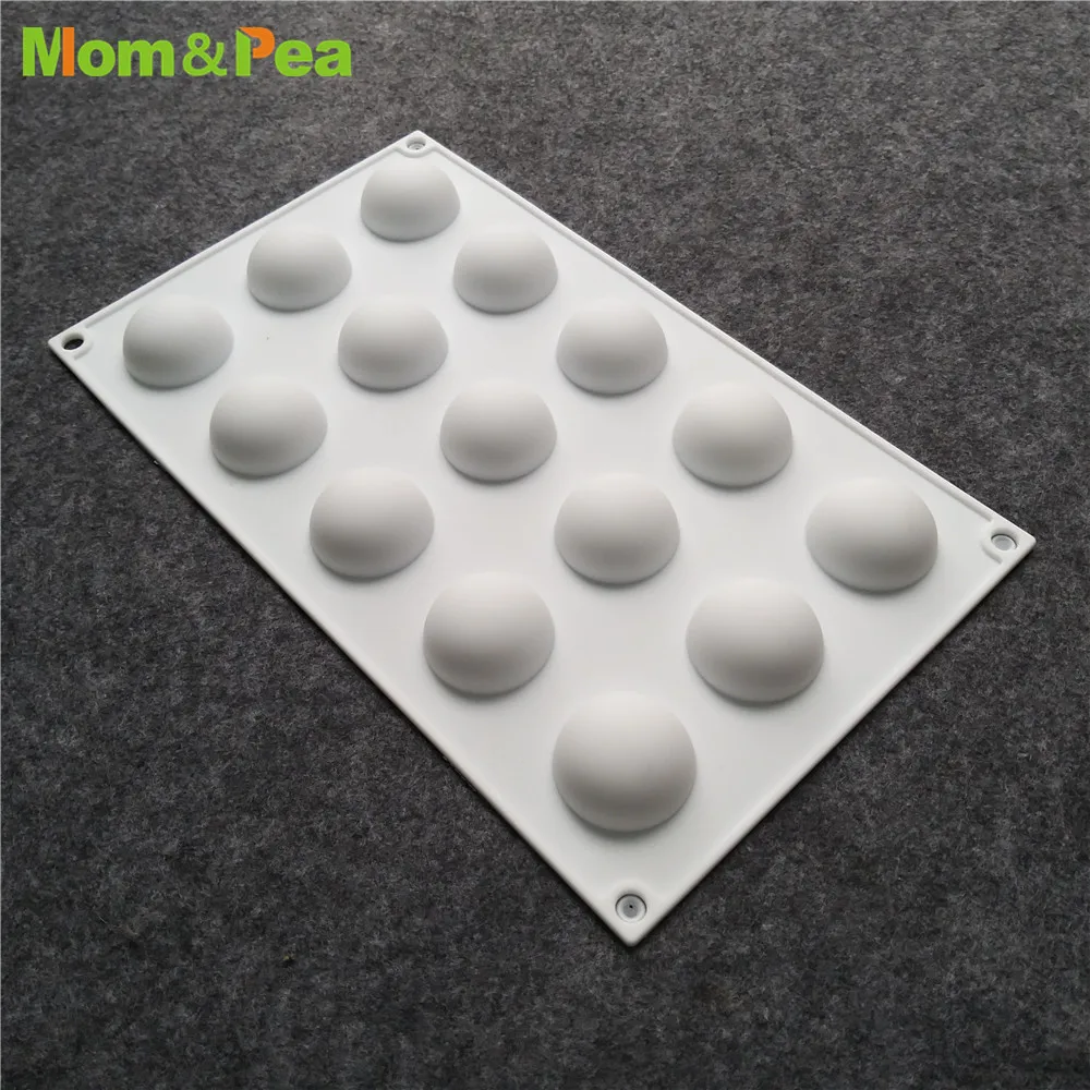 

GT16-19 15-cavity Half Ball Shaped 3.5cm Silicone Mold Dessert Mousse Mould Cake Decoration Tools