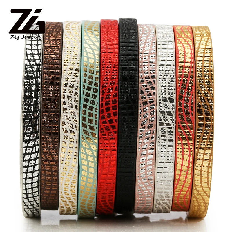 Плоский кожаный шнур 1 2 м/шт. 5 мм 10*2 аксессуары для ювелирных изделий/материалы