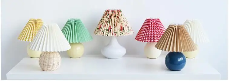 Плиссированные настольные лампы креативные в японском стиле большие Абажуры для