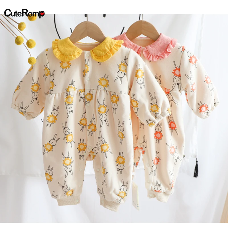 Модный детский зимний комбинезон с пасхальным кроликом зимняя одежда для