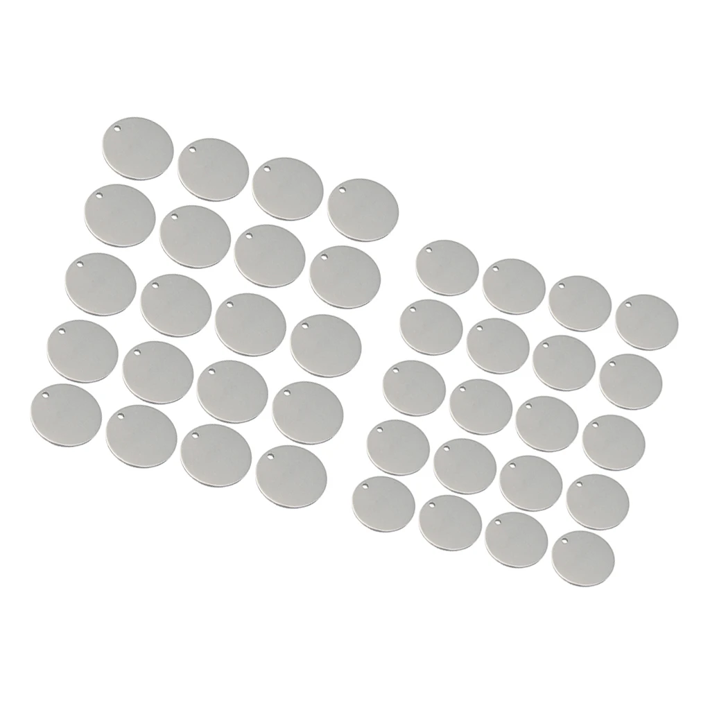 Оптовая продажа 40 шт. 2 размера пустые находки из нержавеющей стали этикетка для