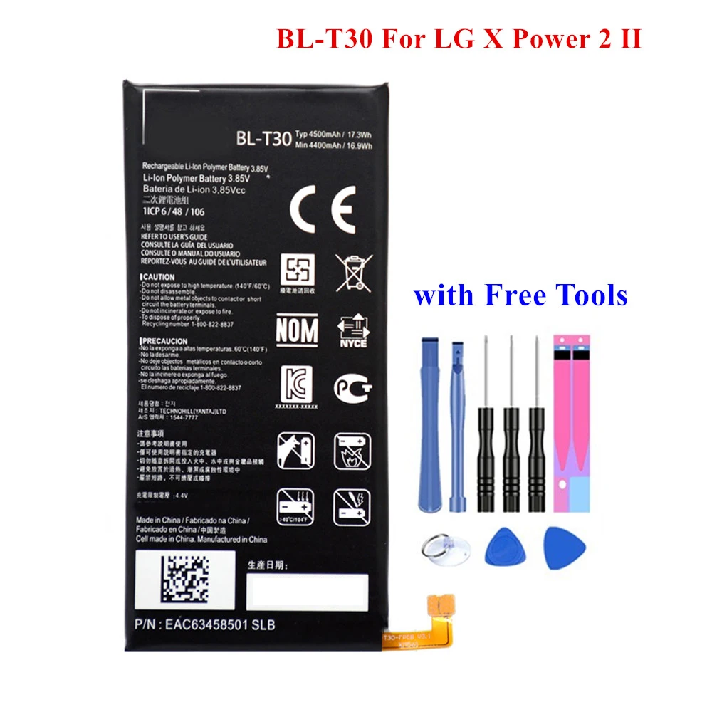 Новый запасной аккумулятор для LG X Power 2 II X500 L64VL M320F M320N M322 L63BL M320 M320DSN M320TV M320G MLV7N K10