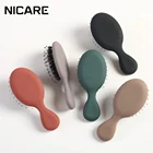 Портативная карманная расческа для волос, щетка для укладки волос в салоне, Массажная щетка, расческа для волос из конского волоса, модная Расческа для укладки волос для девочек