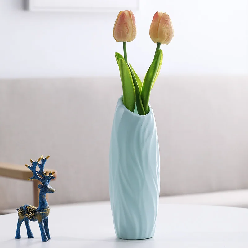 

Origami Vases Modern Decorative Vases Plant Glass Imitation Ceramic Flower Pot Basket Tabletop Plant Home Decoration For Flower