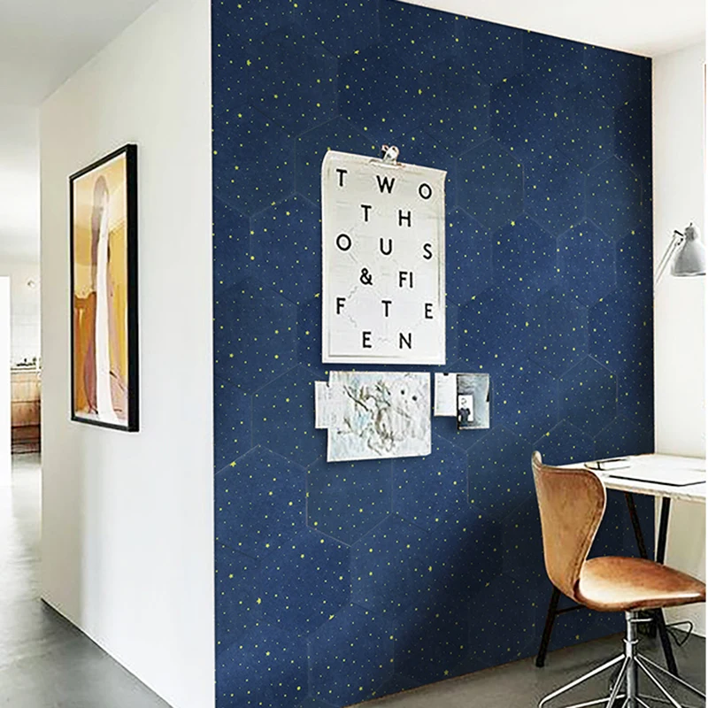 

9mm Felt Hexagon Wall Sticker Starry Sky Pin Cork Board Photo Display Message Bulletin Board art Design Wall Decoration Fieltro