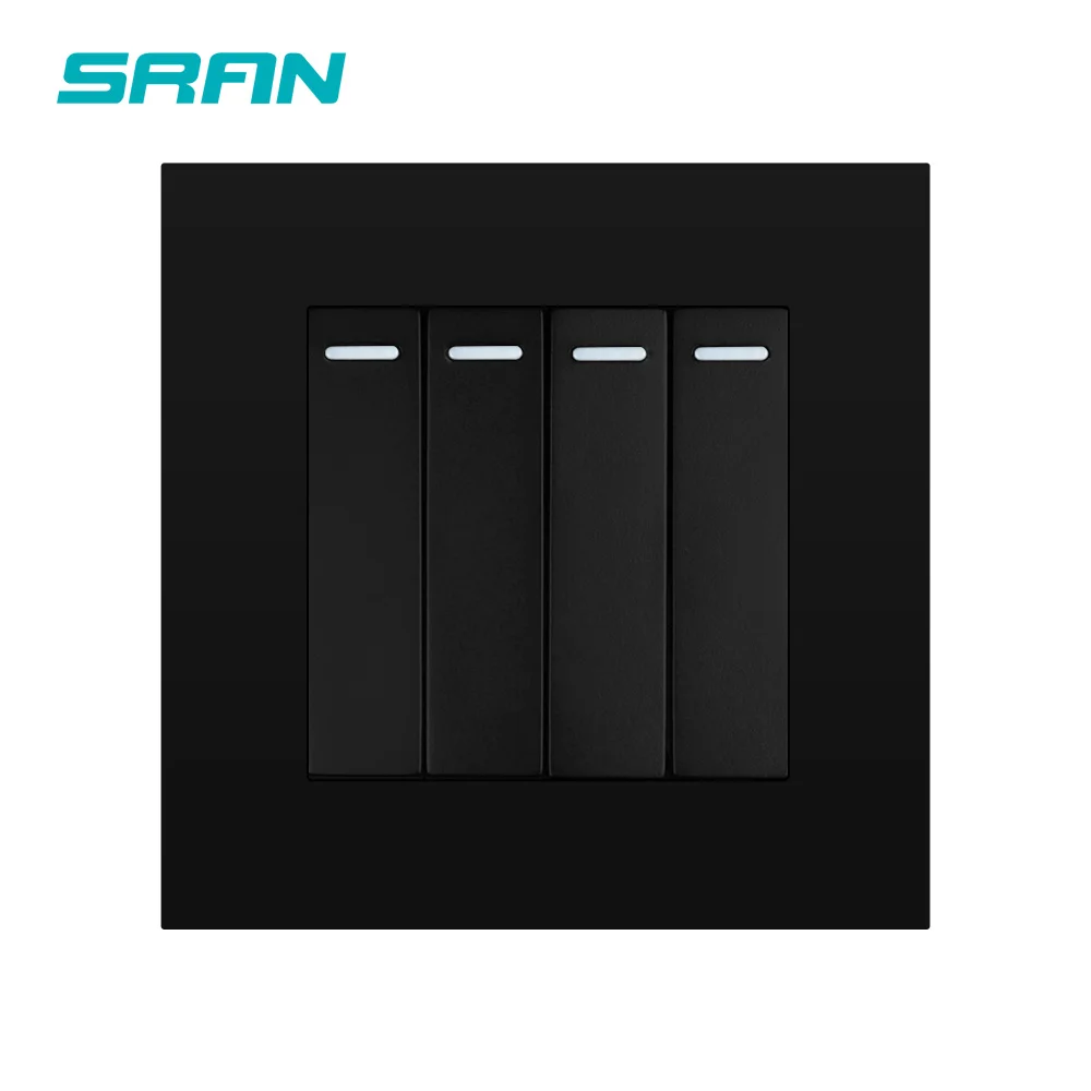 Настенный кнопочный выключатель SRAN огнезащитная панель из поликарбоната 86*86