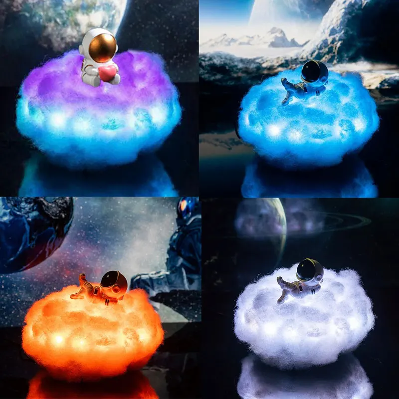 

Space Astronaut LED Lamp Night Light Cloud LED Colorful Cloud Astronaut Light USB Night Light Remote Control For Children's Gift