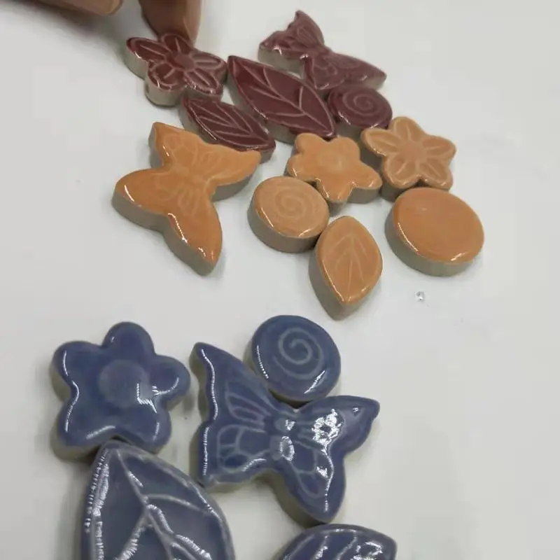 200g 40 ~ 50 шт. мозаичная плитка фарфоровая бант/лист/бабочка Форма керамической