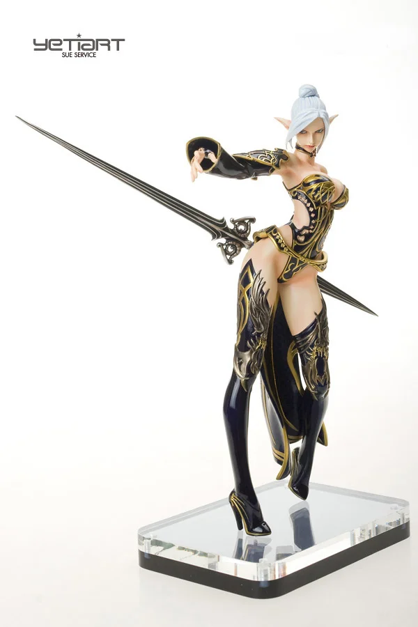 Каучуковая фигурка комплект 1/6 Lineage II-Dark Elf женский Неокрашенный гараж Смола модель комплект