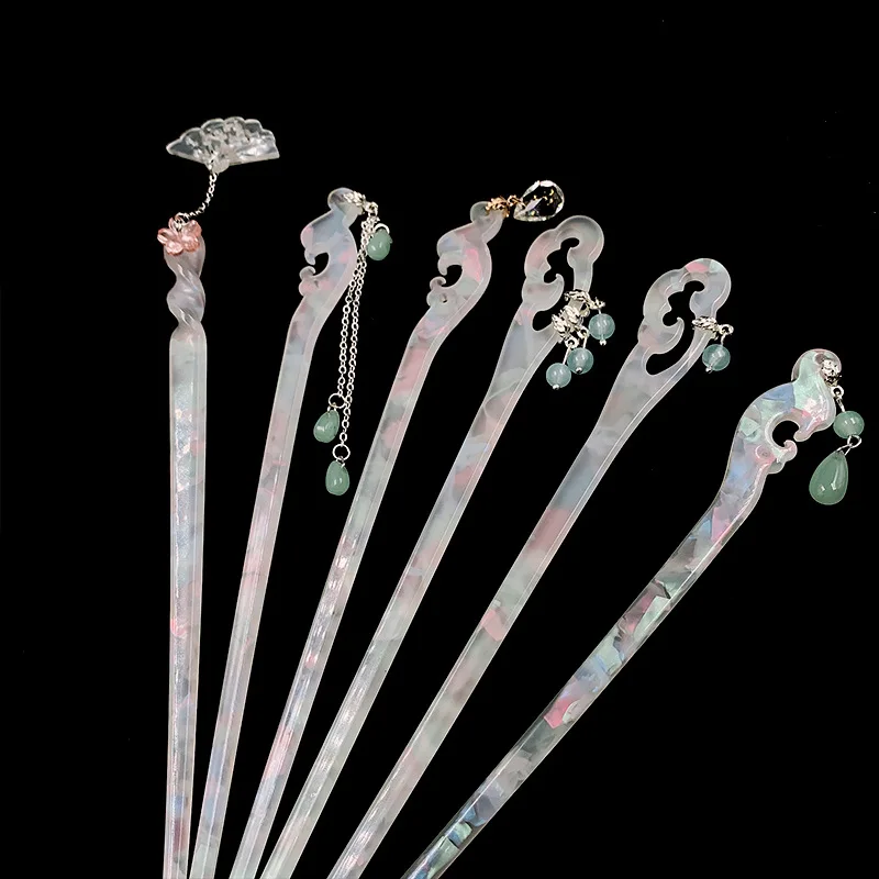 Пошаговая шпилька Hanfu с кисточками в стиле принцессы Китайская Этническая