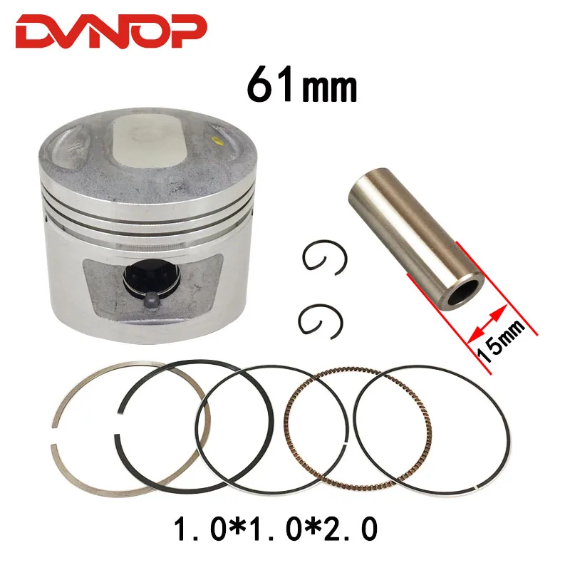 Мотоцикл 61 мм поршень 15 булавки кольцо комплект прокладок для WY145 CB145 WH145 JL145 145cc 150cc