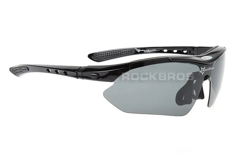 Style 1 Black ROCKBROS Поляризованные велосипедные очки для улицы езда Спорт велосипед MTB велосипед мотоциклетные солнцезащитные очки для глаз Ciclismo 5 линз - Цвет: Style 1 Black