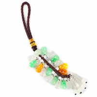 new product green jade crystal gourd safety pendant car hanging decoration